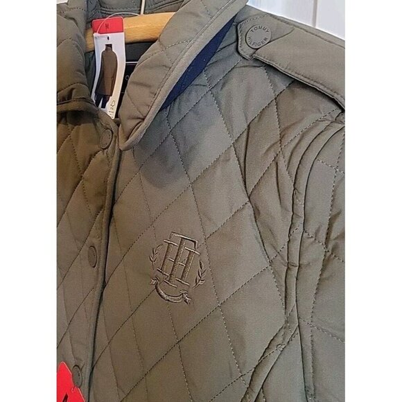 NWT Tommy Hilfiger Medium Womens Quilted Jacket Olive Juniper Green Item 1699187 - Picture 5 of 13